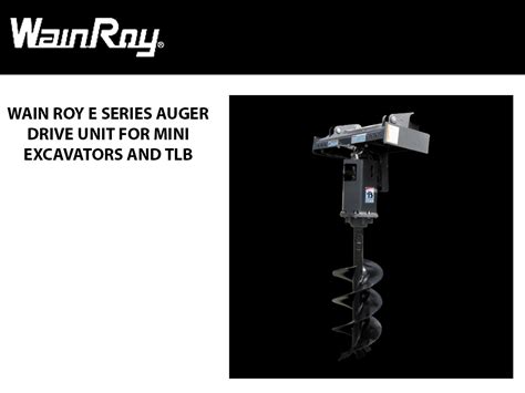 auger wain roy mini excavator|WAIN ROY E.